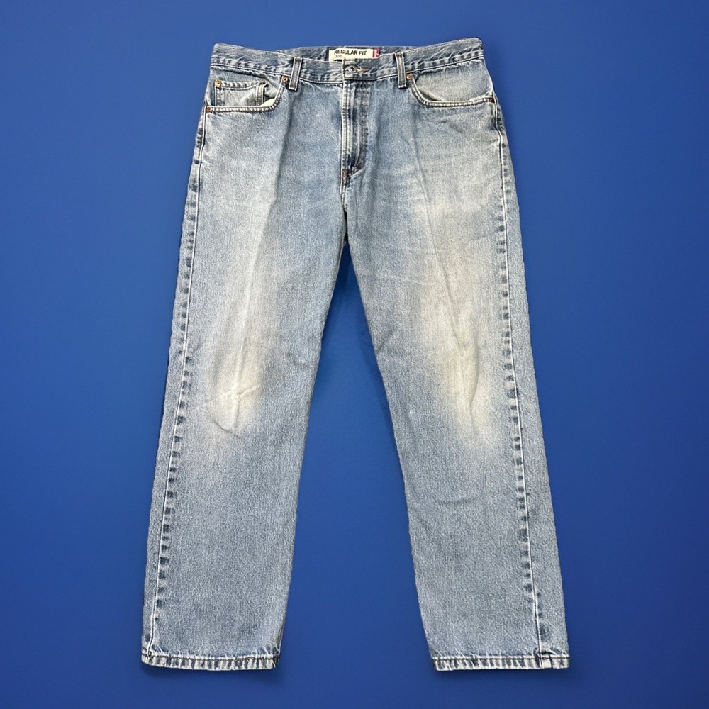 Levis 505 Jeans Mens 38x29 Blue Cotton Denim Straight American Workwear Y2K